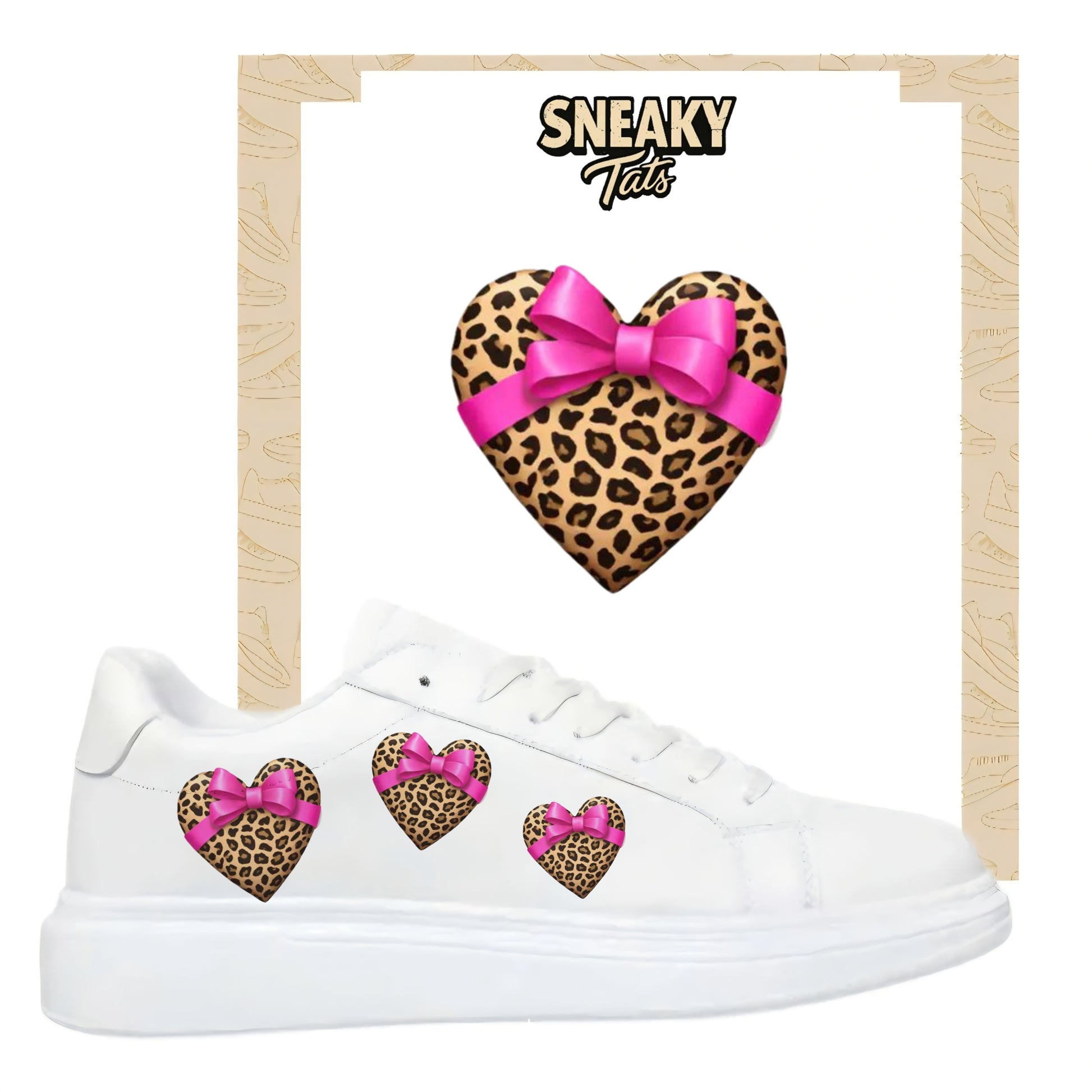 Bügelbild für Schuhe zum selber personalisieren custom Sneaker Herz