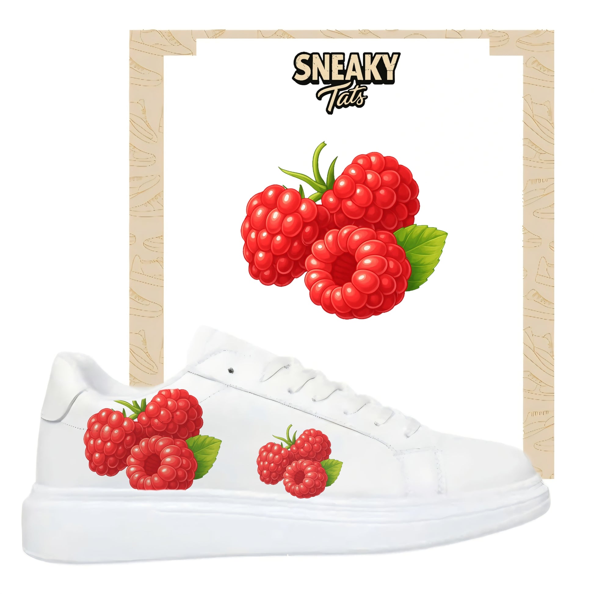 Himbeer Frucht Obst Motive zum selbstgestalten für sneaker