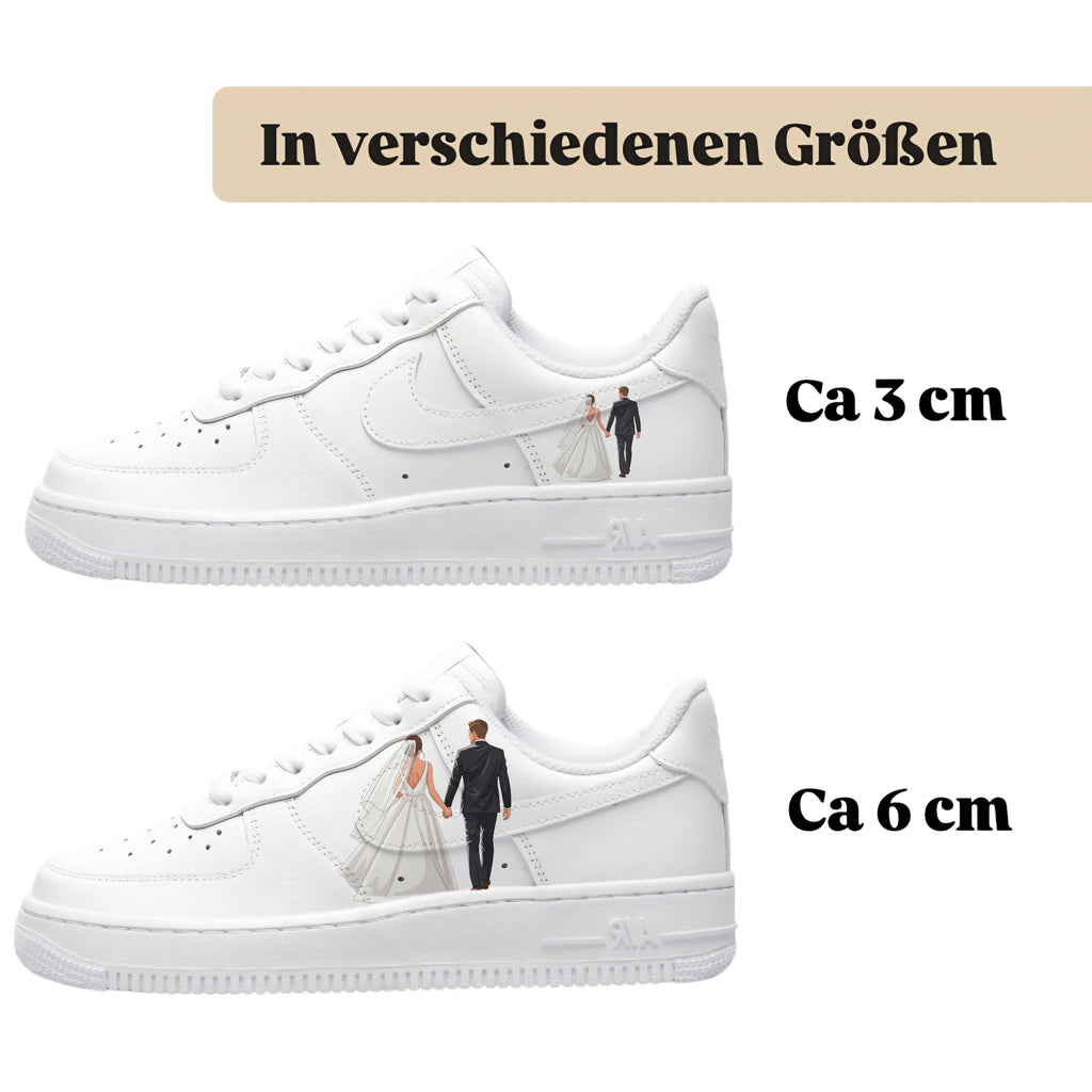 Bügelbild für alle Schuhe zum selber gestalten custom Sneaker wedding Braut
