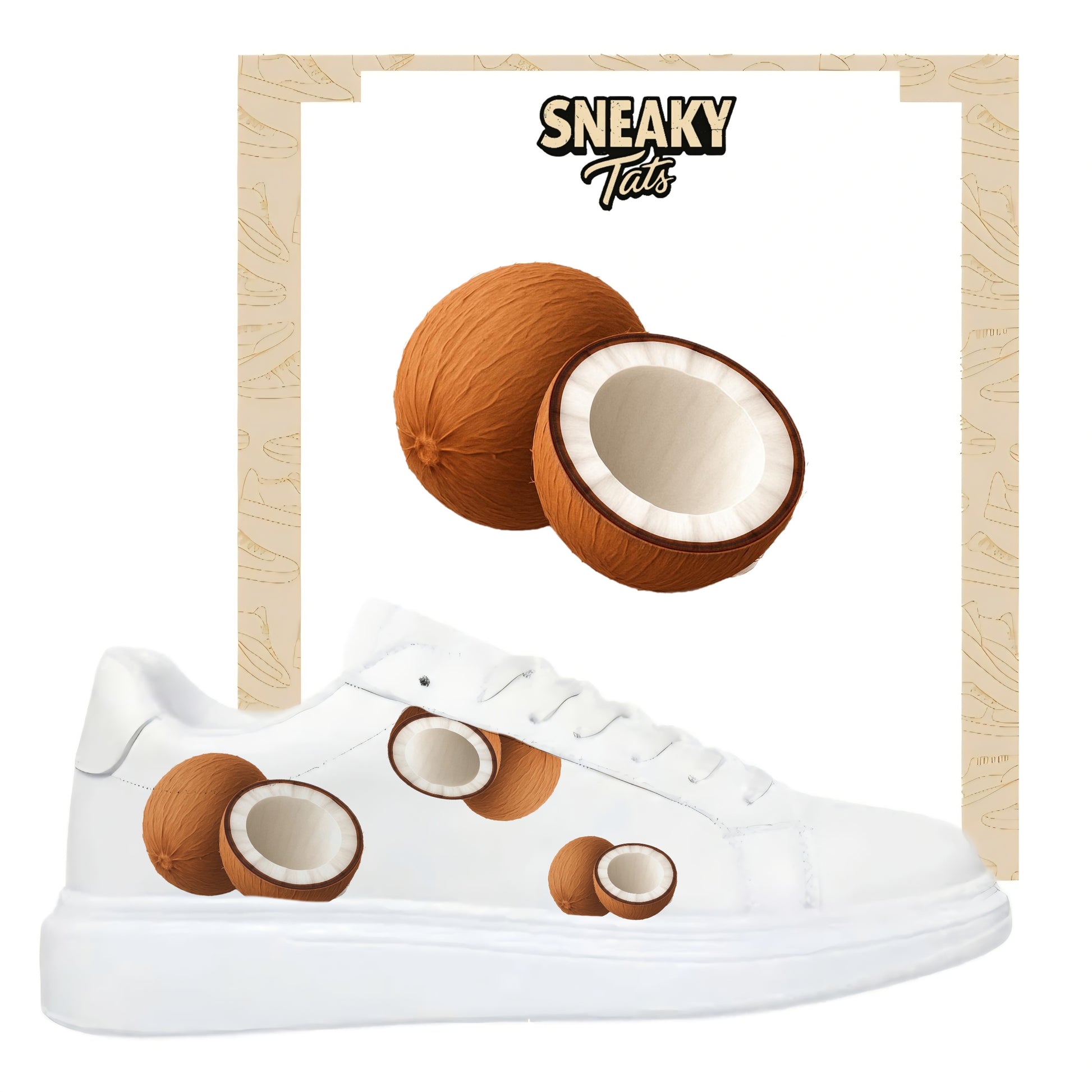 Sneakytats Folie Kokosnuss Frucht zum selbstgestalten