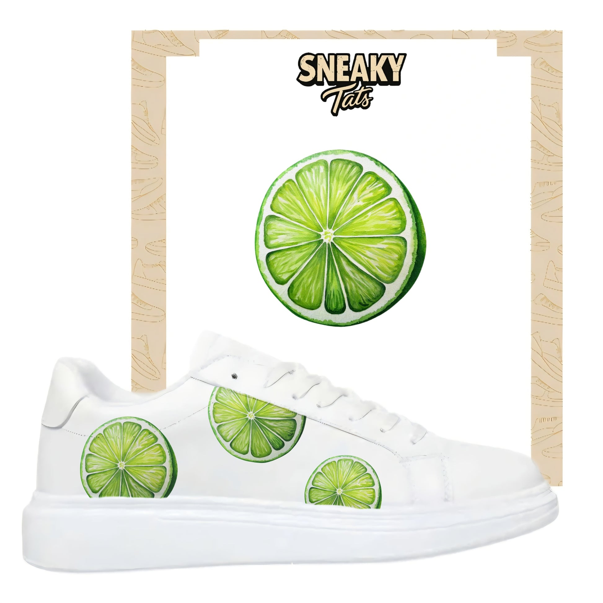 Bügelfolien für alle Schuhe zum selber personalisieren custom Sneaker Lime