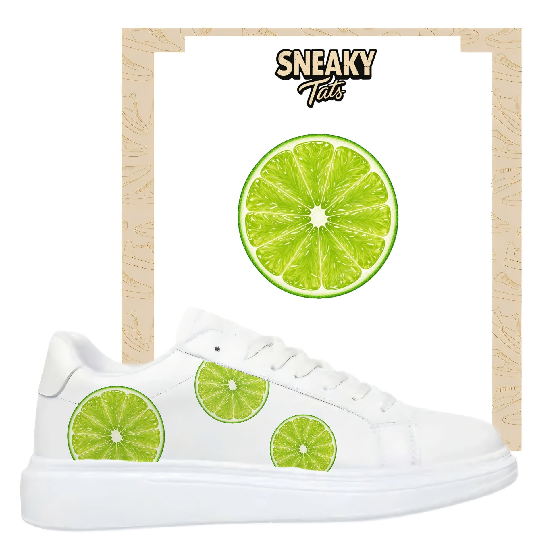 limettenscheibe Sneakytats Design Bügelfolie für alle Textilien