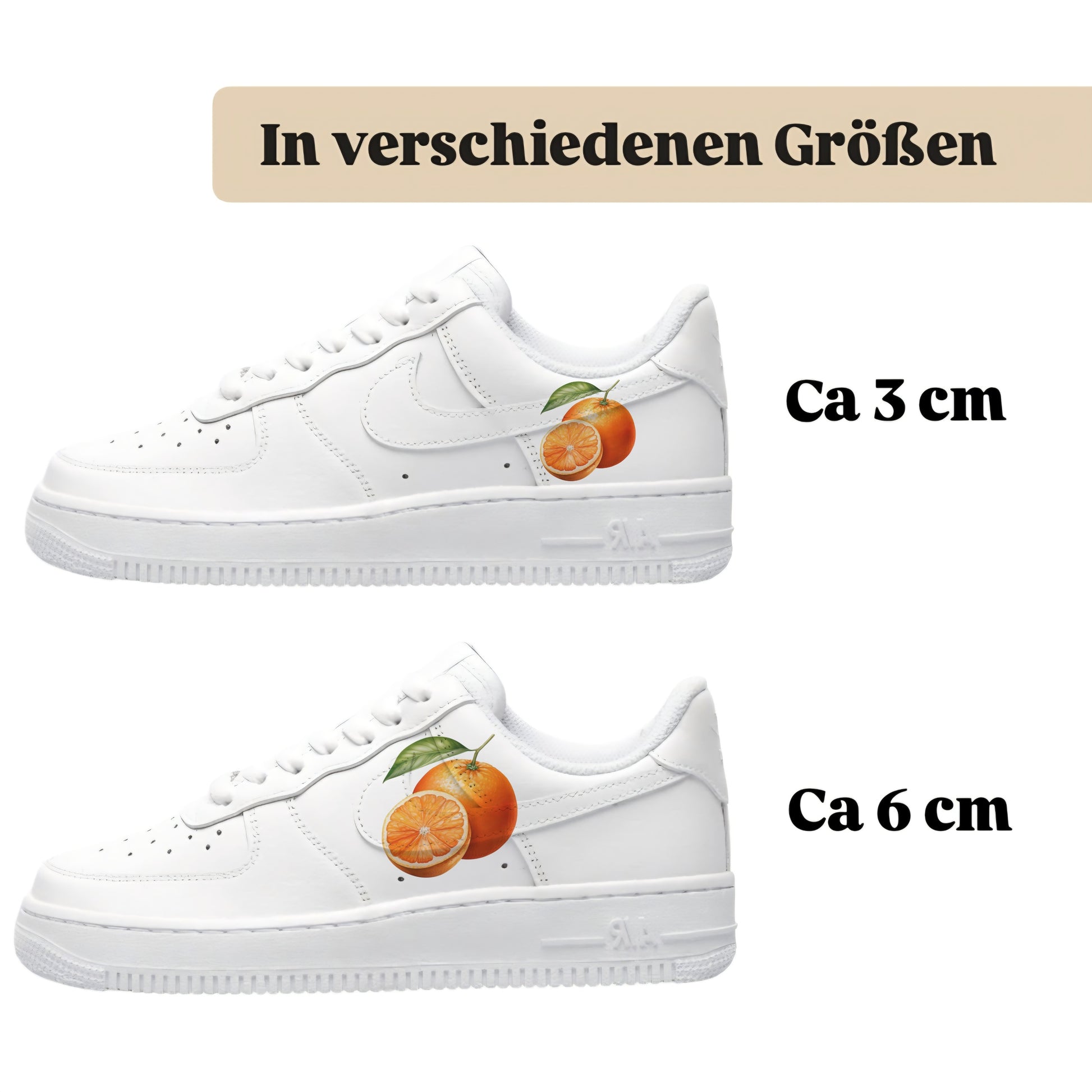 Sneakerfolien einzigartig und neu für mehrere Schuharten Nike Adidas Puma Orange