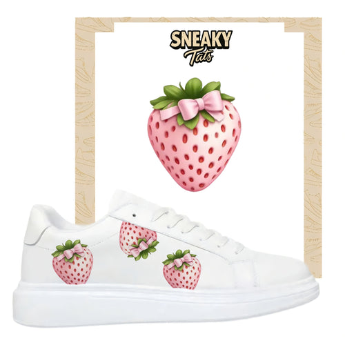 Bügelbild für Schuhe zum selber personalisieren custom Sneaker Erdbeere
