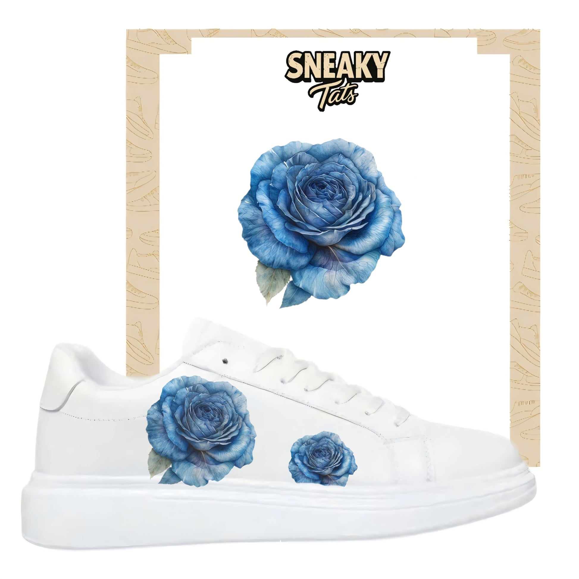 Bügelbild für Schuhe zum selber personalisieren custom Sneaker Blume