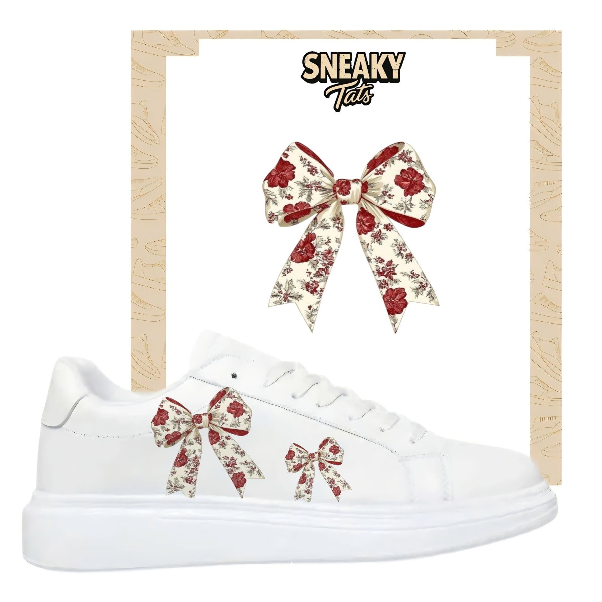 Sneakerfolien einzigartig und neu für mehrere Schuharten Nike Adidas Puma Schleife Blumen