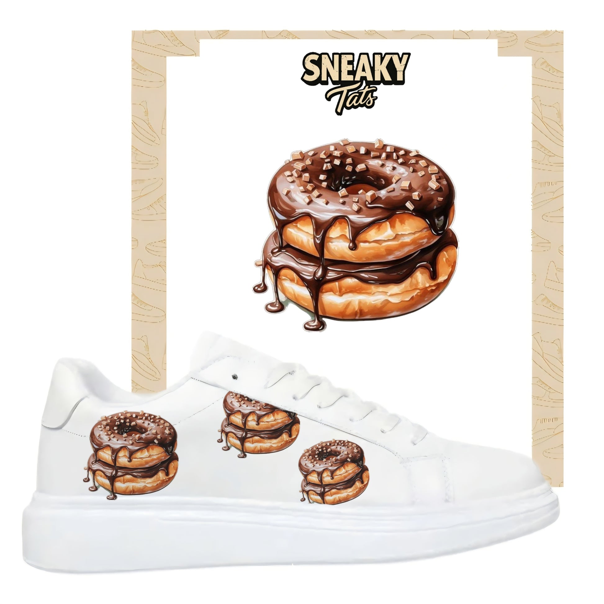 Sneakerfolien einzigartig und neu für mehrere Schuharten Nike Adidas Puma Schoko Donut