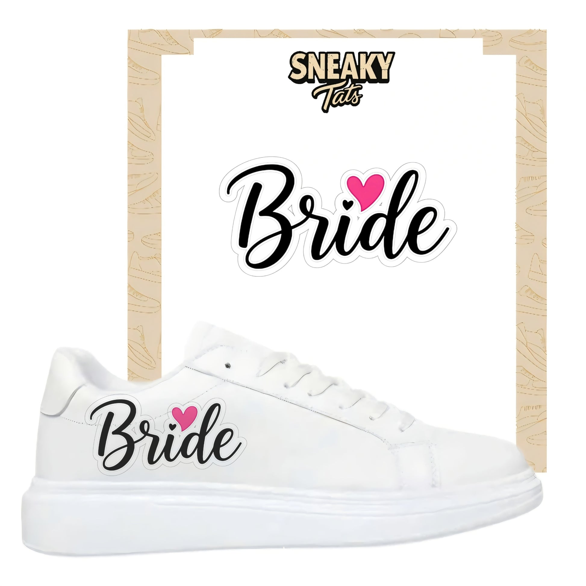 Bügelbild für alle Schuhe zum selber gestalten custom Sneaker wedding Hochzeit