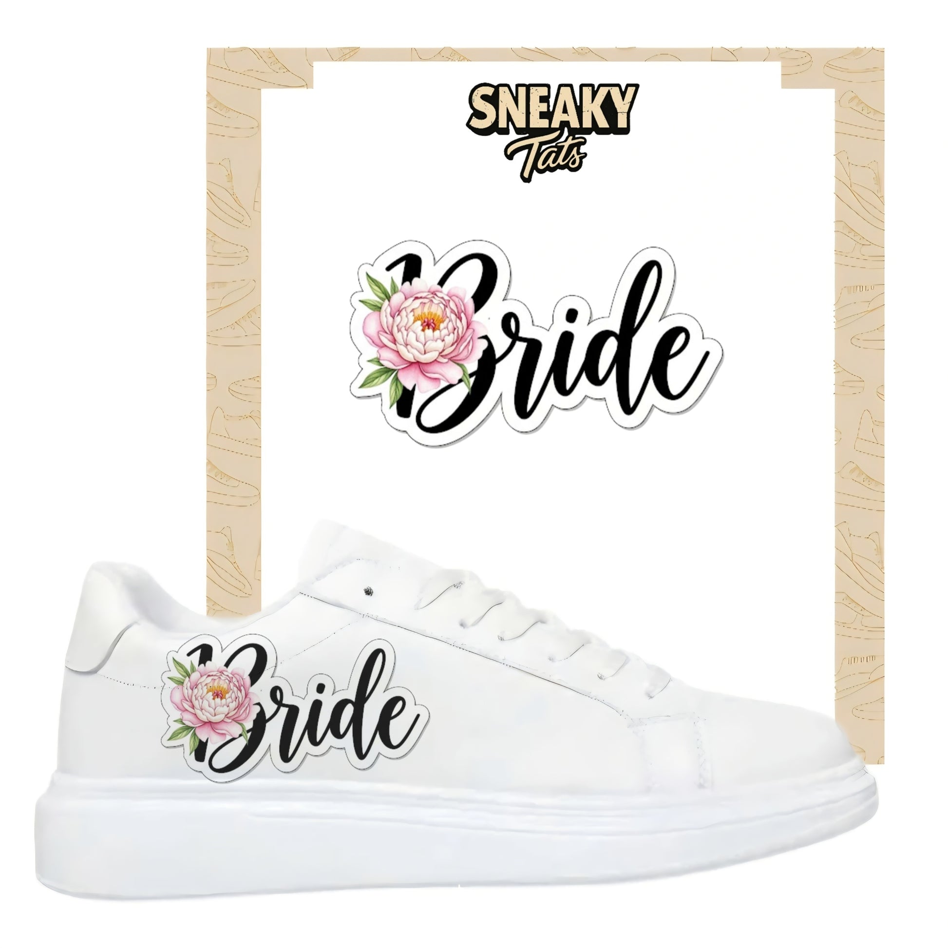 Bügelbild für alle Schuhe zum selber gestalten custom Sneaker wedding Hochzeit