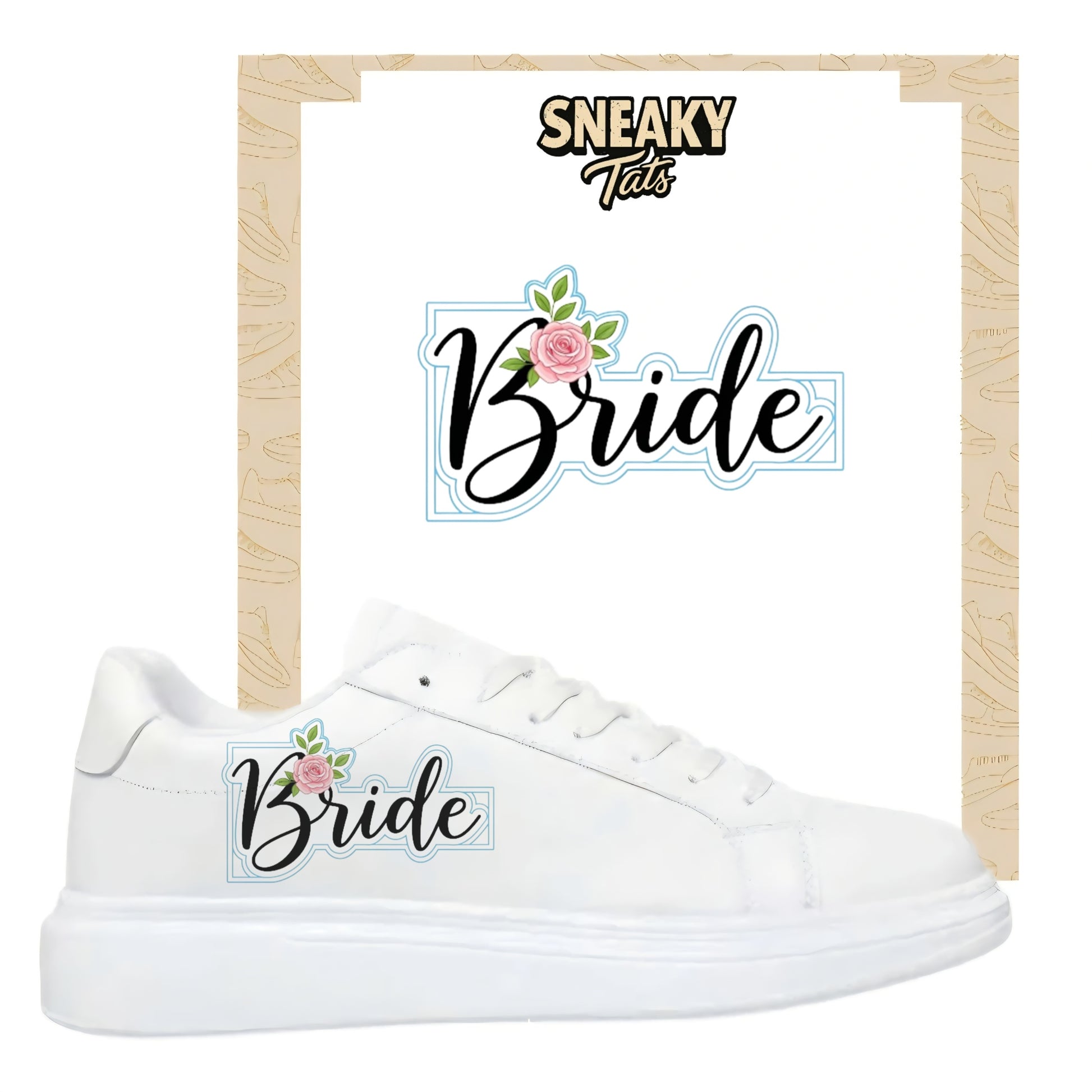 Bügelbild für alle Schuhe zum selber gestalten custom Sneaker wedding Hochzeit