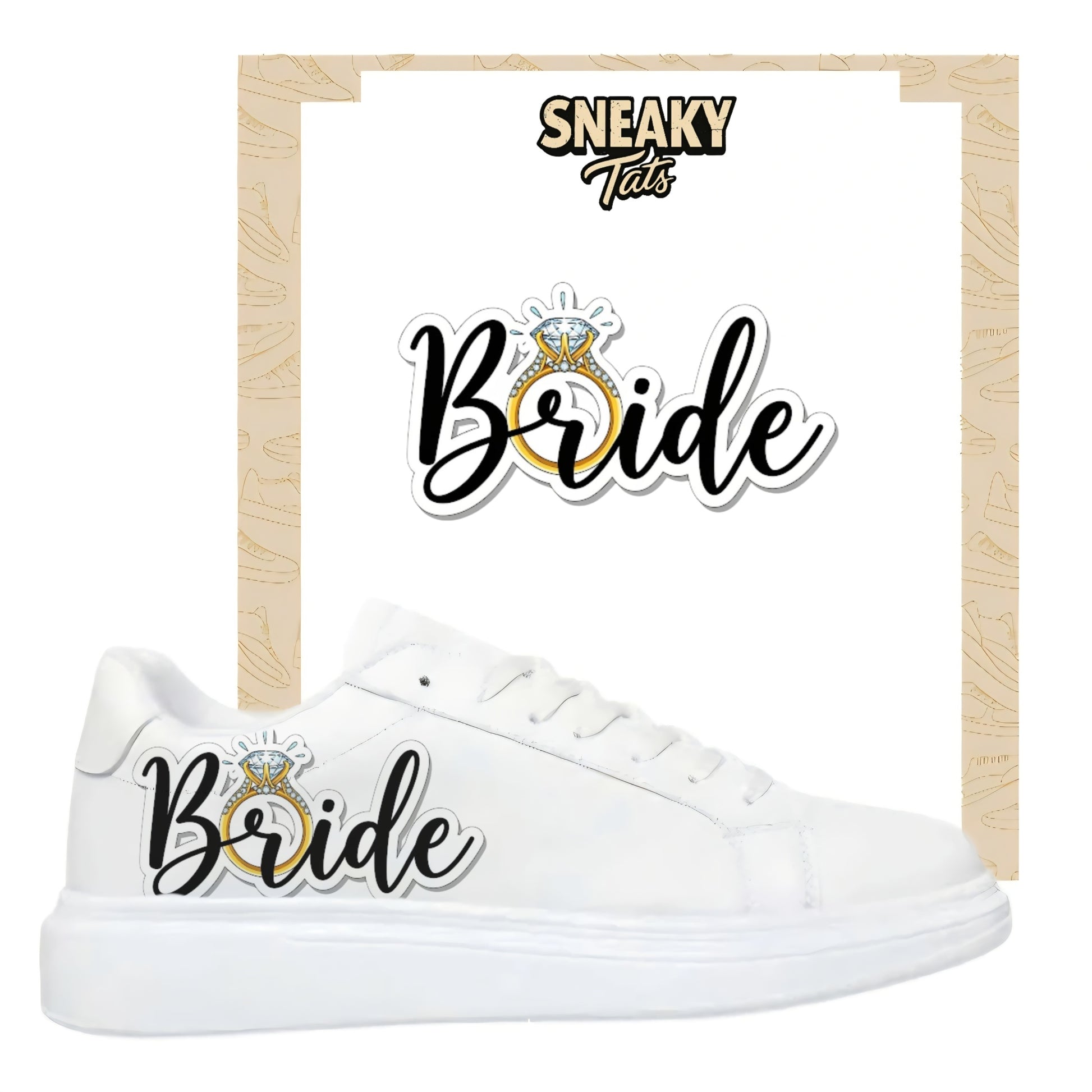Bügelbild für alle Schuhe zum selber gestalten custom Sneaker wedding Hochzeit