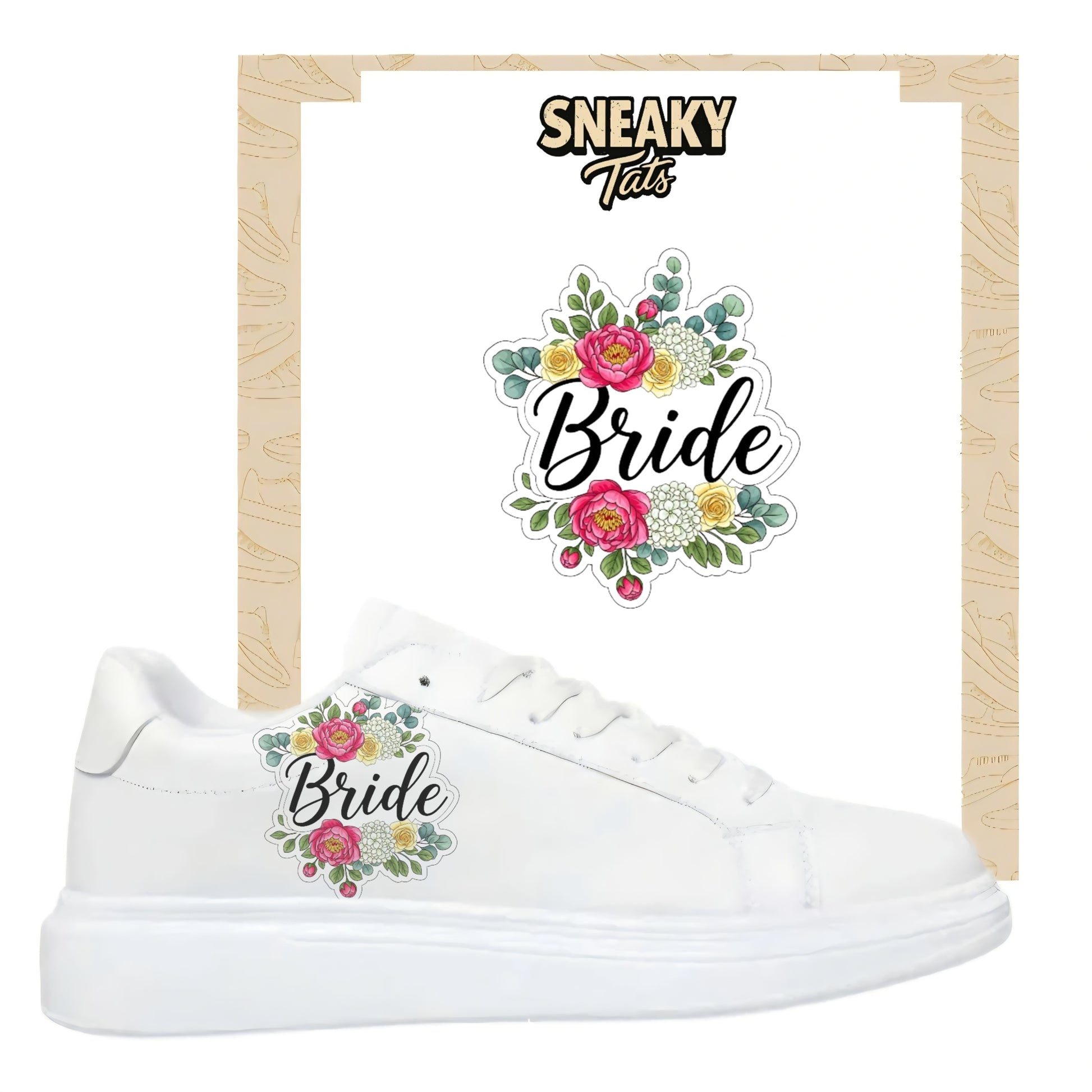 Bügelbild für alle Schuhe zum selber gestalten custom Sneaker wedding Hochzeit