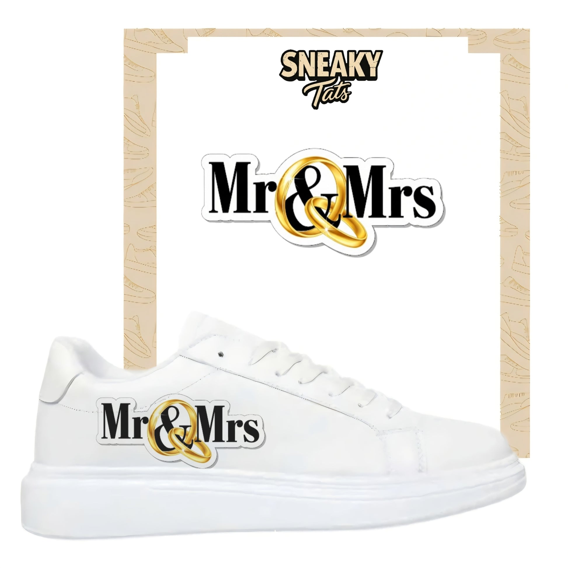 Bügelbild für alle Schuhe zum selber gestalten custom Sneaker wedding Hochzeit