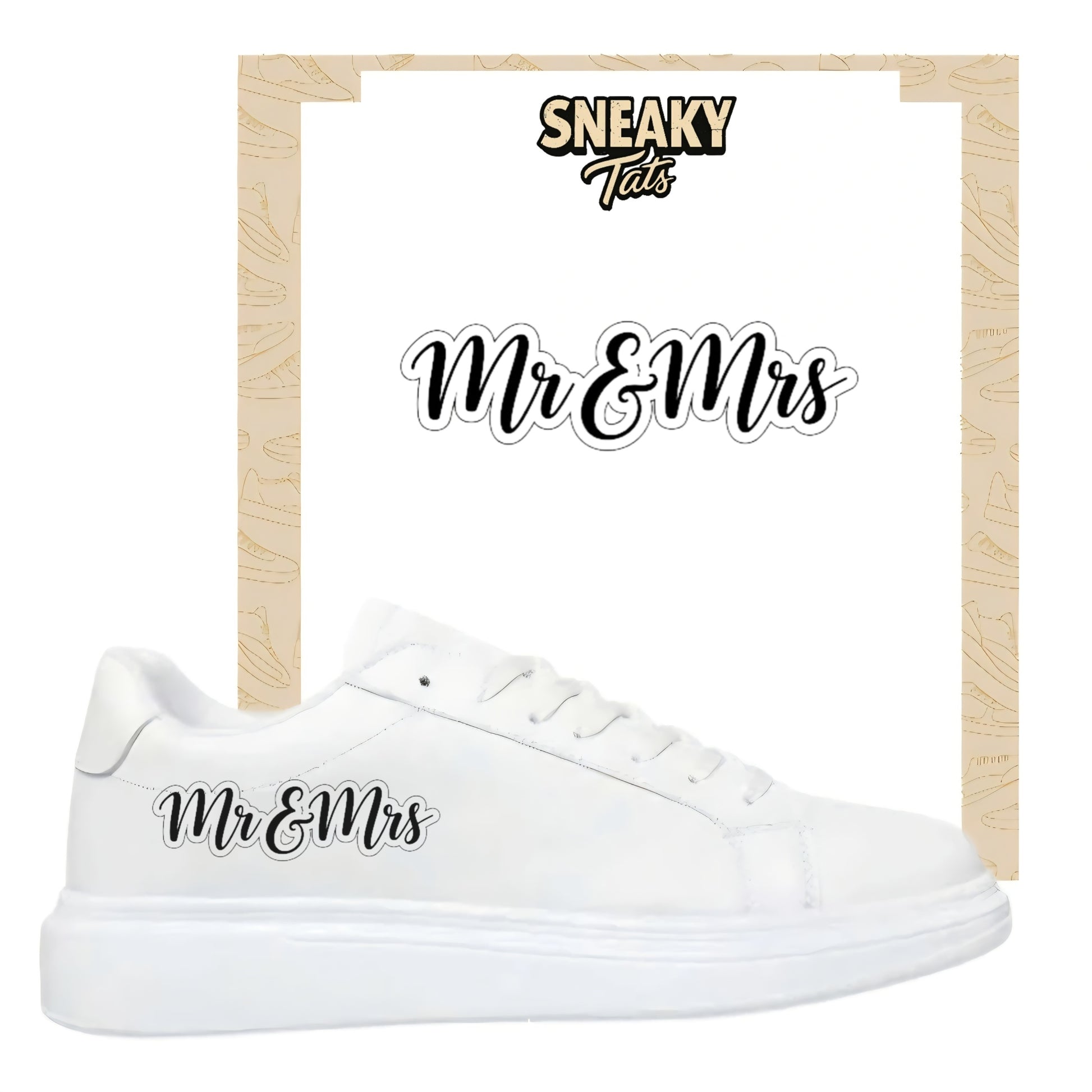 Bügelbild für alle Schuhe zum selber gestalten custom Sneaker wedding Hochzeit