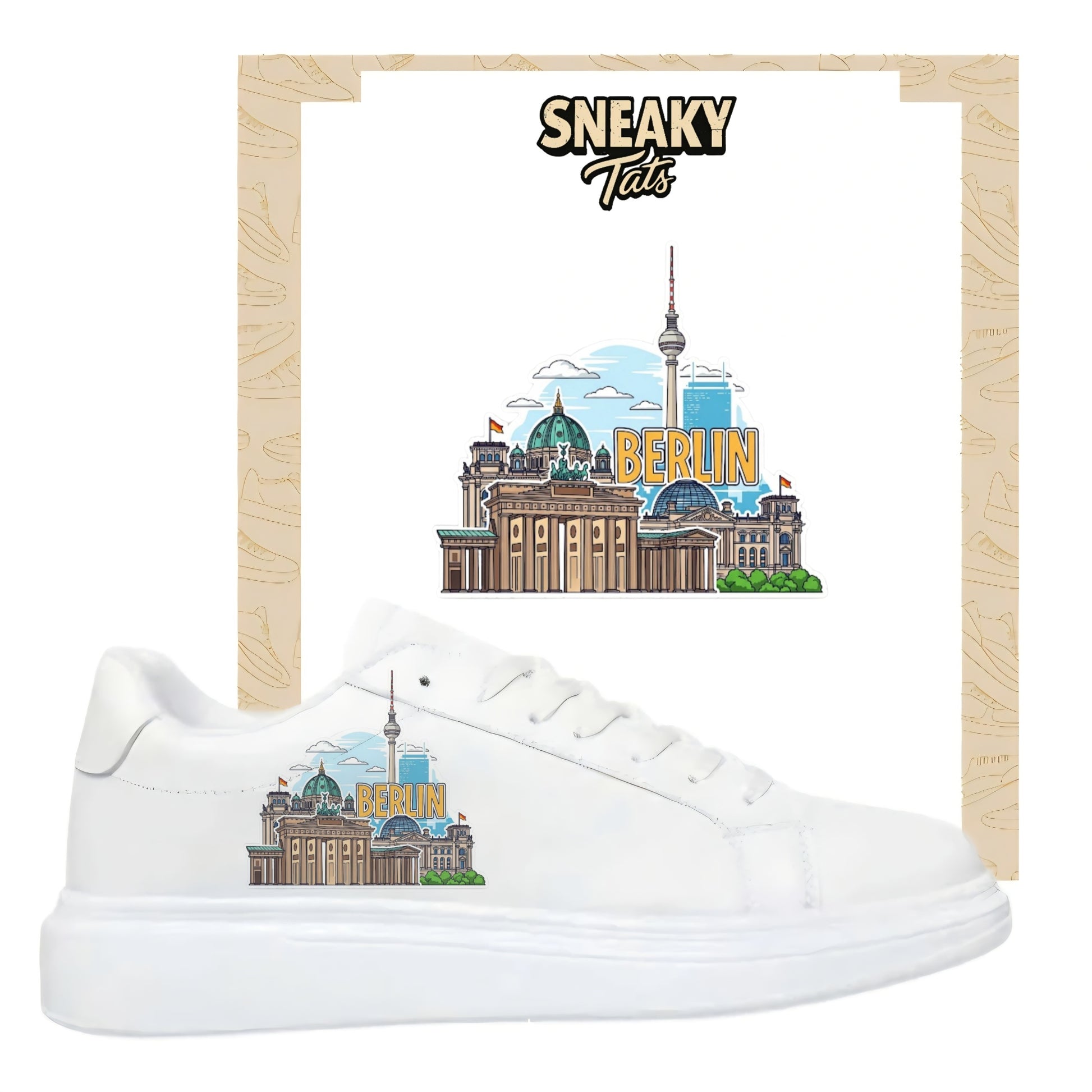 Skyline Bügelbild Berlin für Sneaker