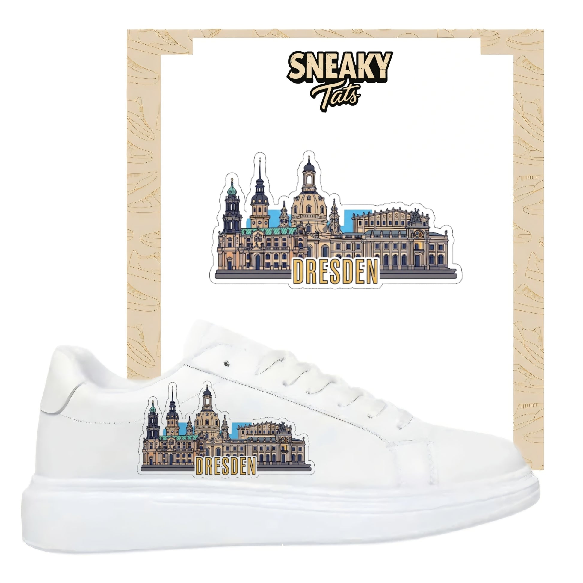 Mit den Skyline Dresden Sneakytats personalisierst du deine eigenen Sneaker 