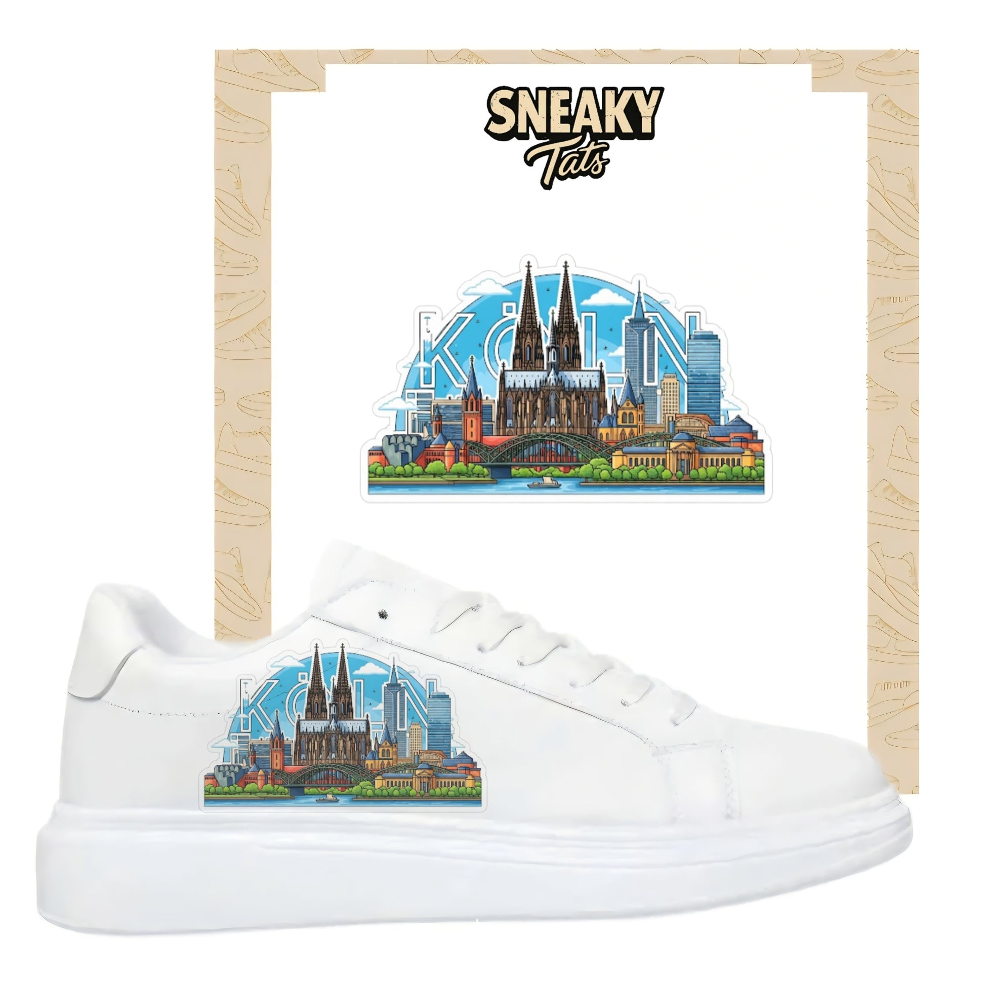 Mit den Skyline Köln Sneakytats personalisierst du deine eigenen Sneaker 