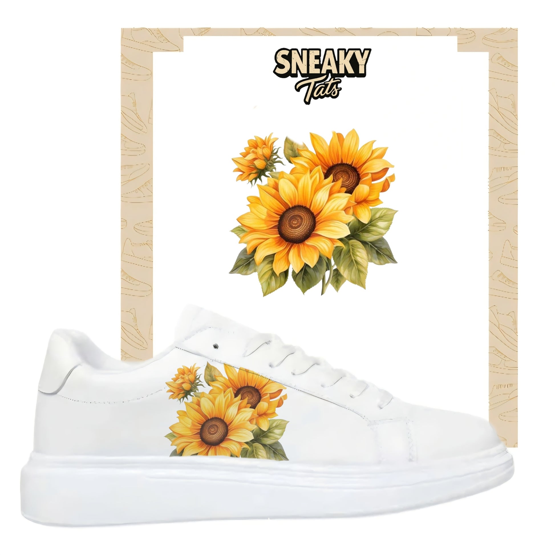 Sneakerfolien für verschiedene SchuheNike Adidas Puma Sonnenblumen