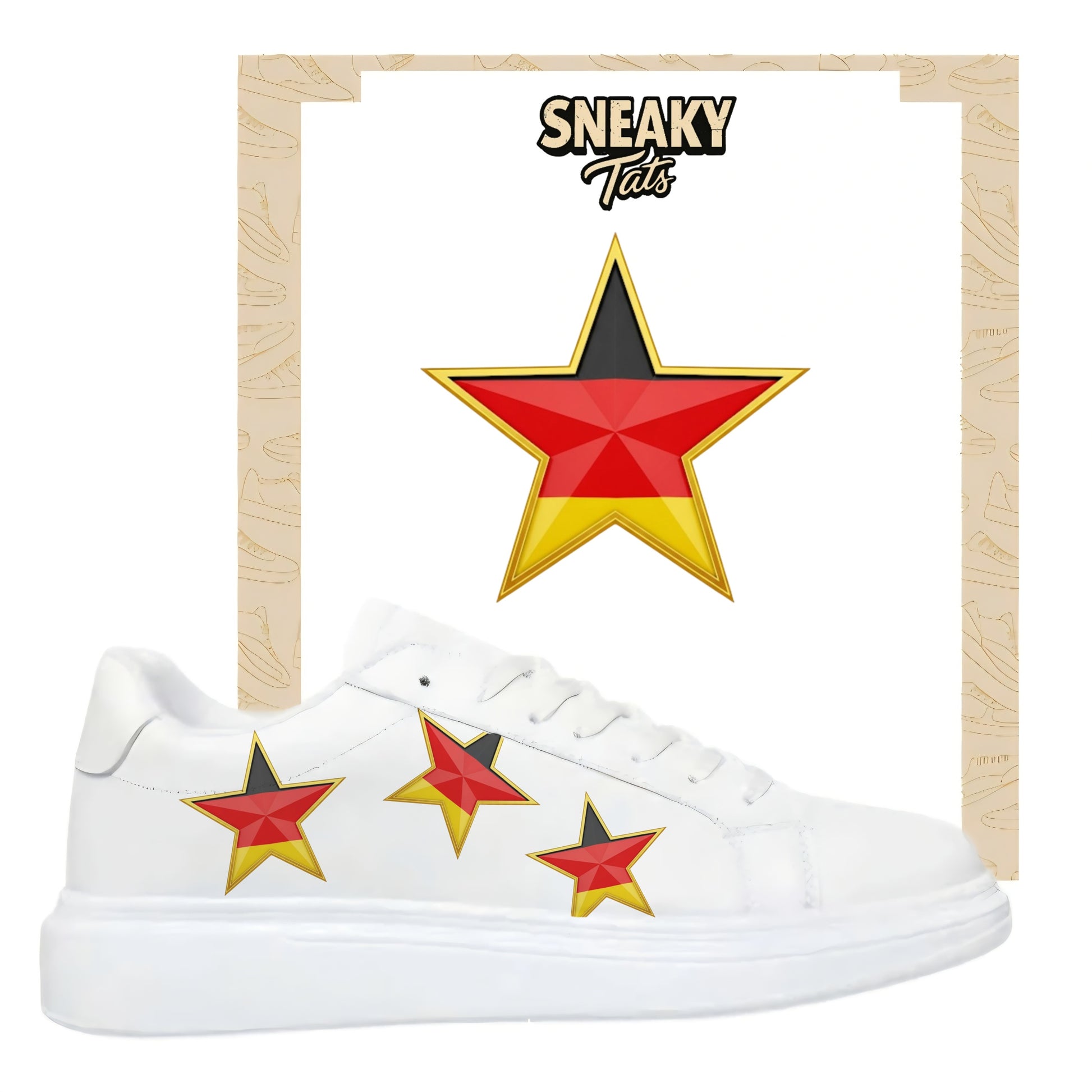 Bügelbild für alle Schuhe zum selber gestalten custom Sneaker Deutschland