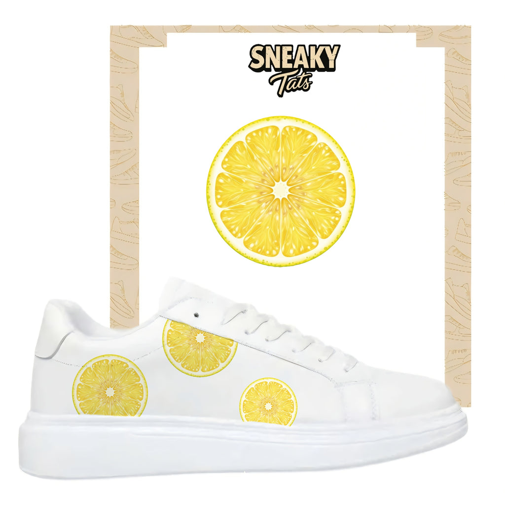 Bügelbild für Schuhe zum selber personalisieren custom Sneaker Zitrone