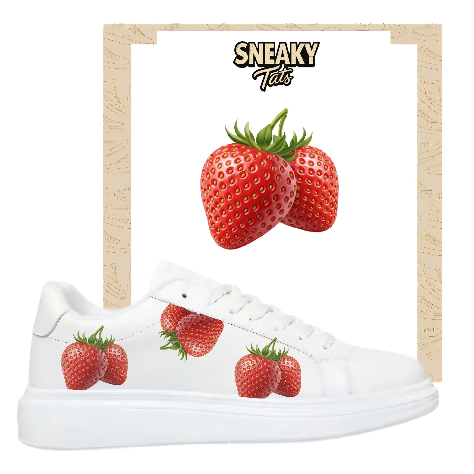 Frucht Erdbeere Motiv zum Selbstgestalten für alle Sneaker 