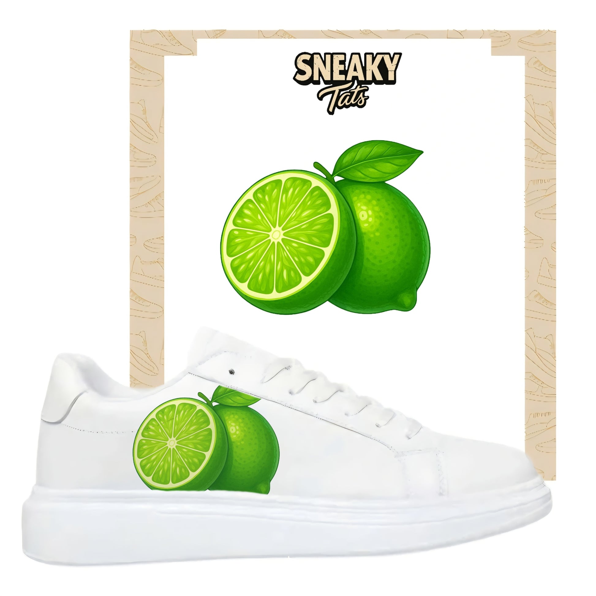 Sneakytats Folie zwei Limetten Frucht zum selbstgestalten