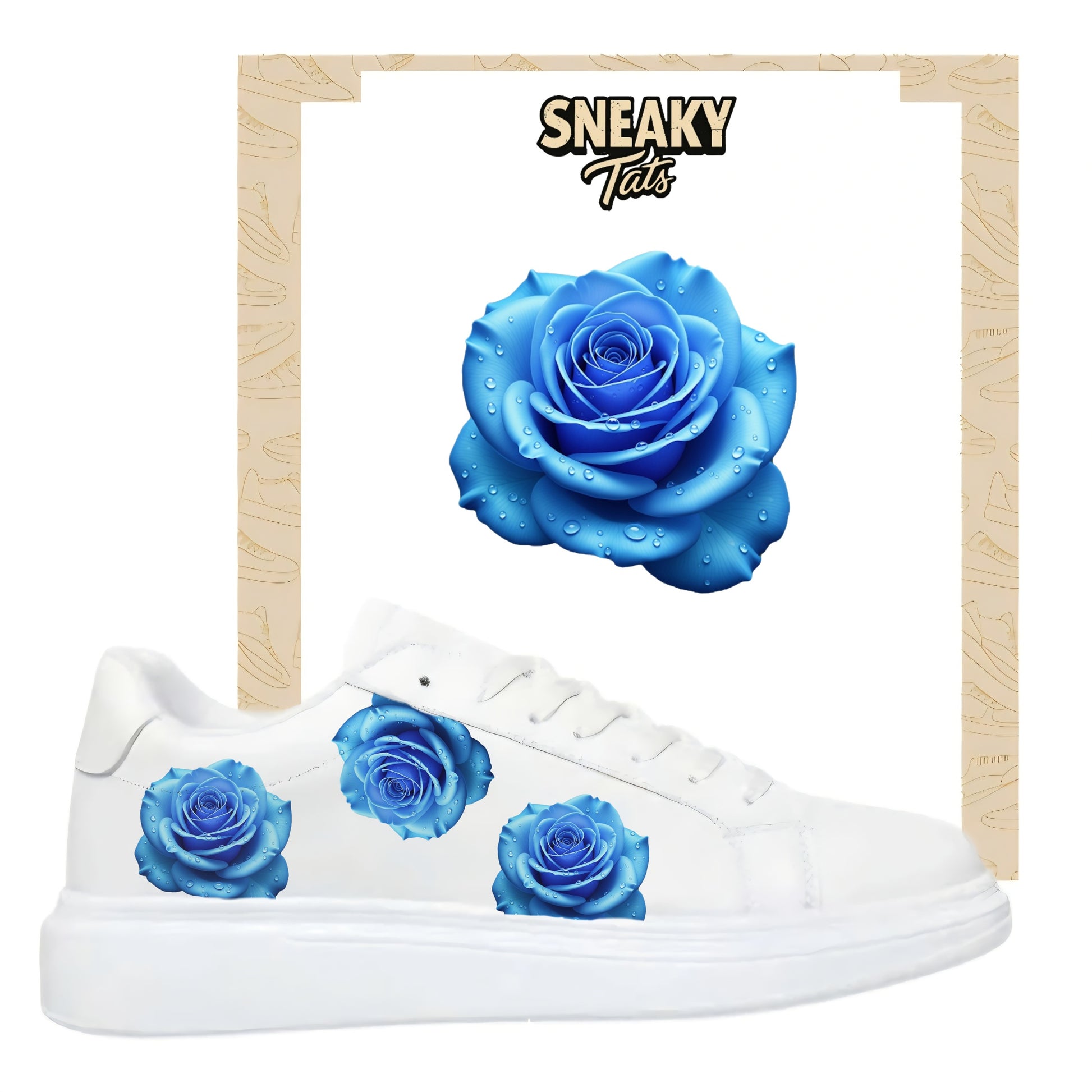 Sneakytats "Blaue Rose 0175"