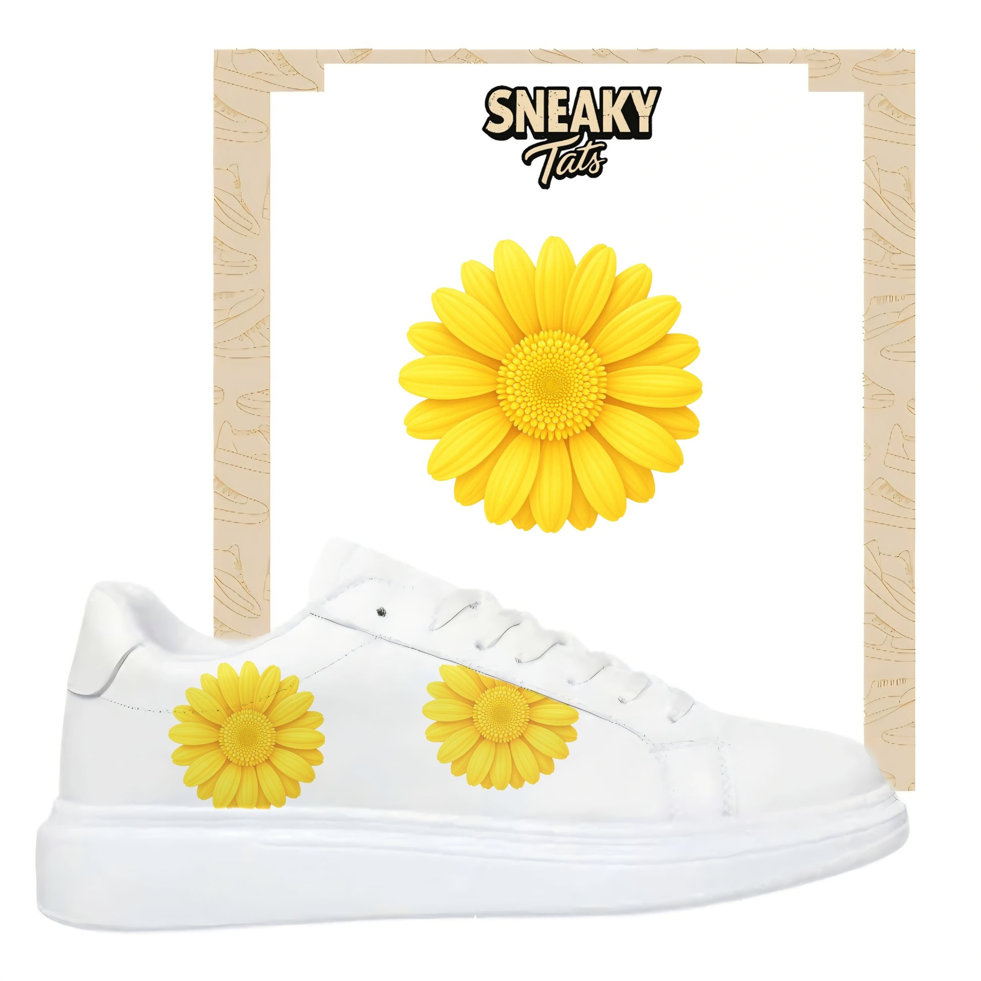 Bügelfolien für alle Schuhe zum selber personalisieren custom Sneaker Margerite