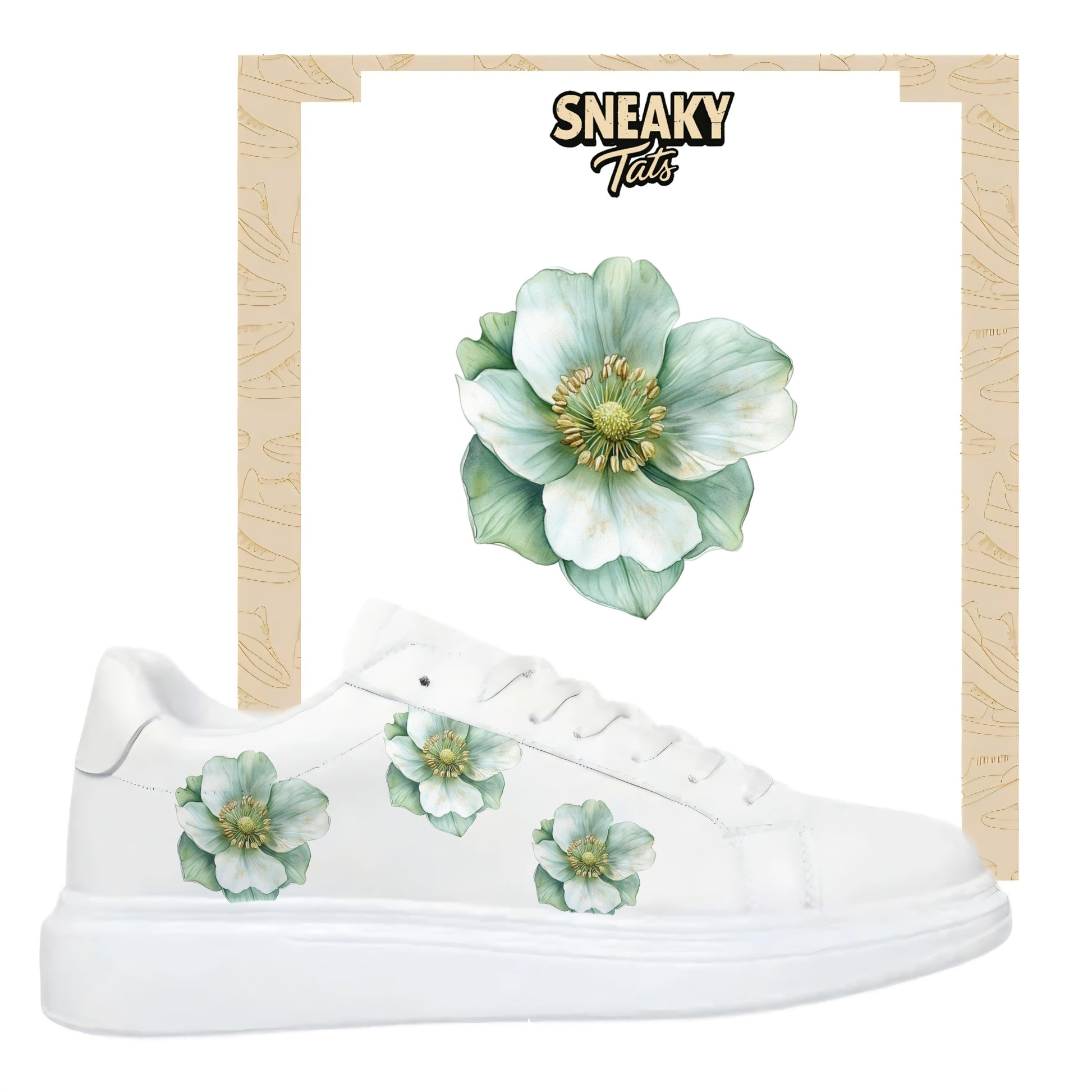 Sneakerfolien einzigartig und neu für mehrere Schuharten Nike Adidas Puma mint Blume