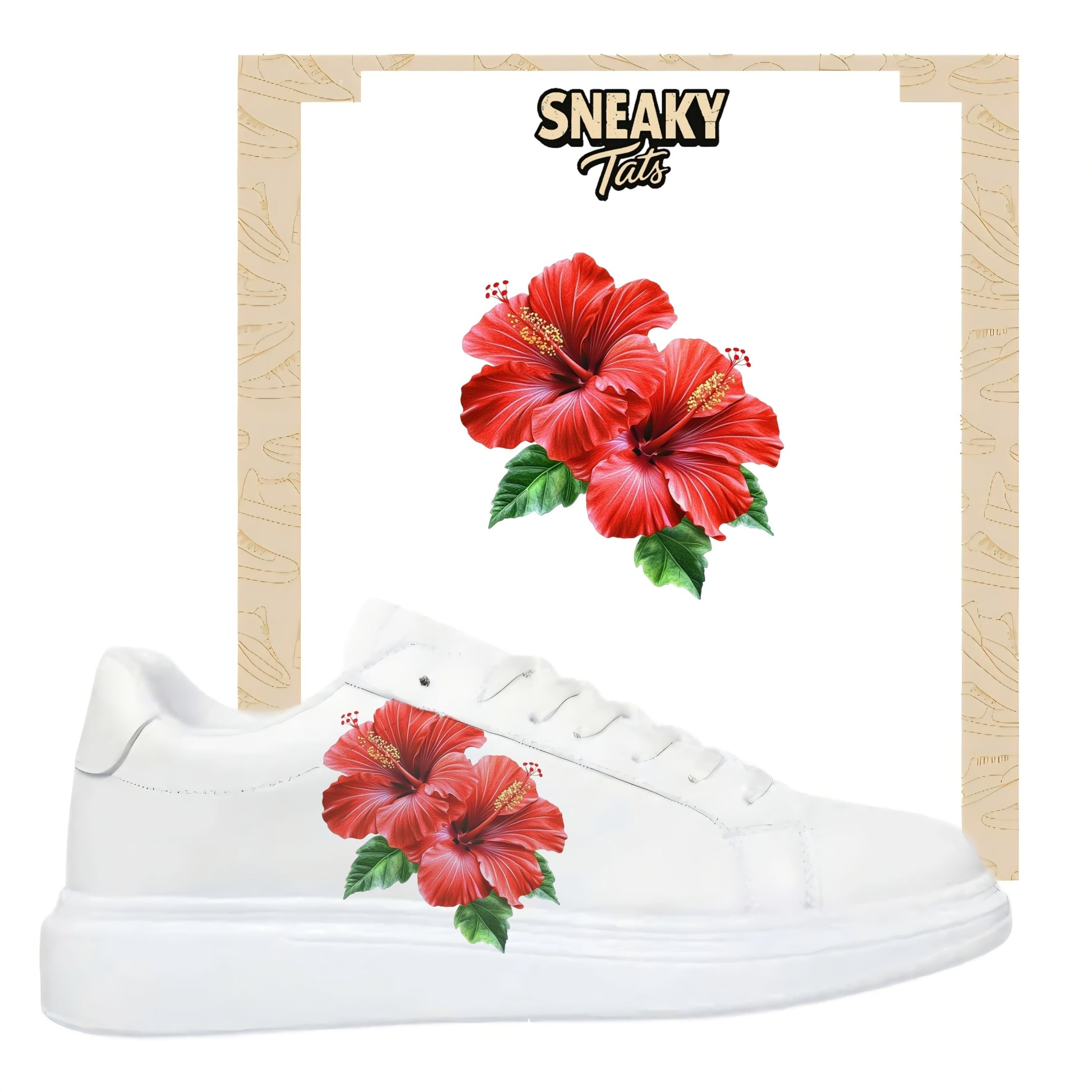 Sneakerfolien für verschiedene SchuheNike Adidas Puma rote Blumen